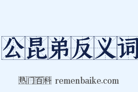 公昆弟反义词是什么意思的图片